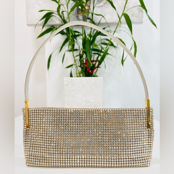 Saint Laurent Suzanne crystal-embellished satin shoulder bag - Picture 6 of 13